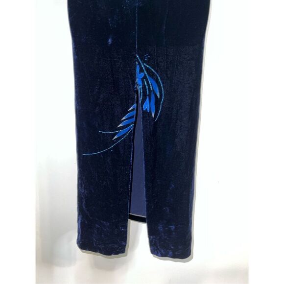 Women’s Whimsy Blue Velvet Maxi Dress XS/S - Picture 7 of 9